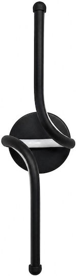 VenCore Modern Wall Lamp with Integrated LED and Adjustable White Light Black 11x14cm
