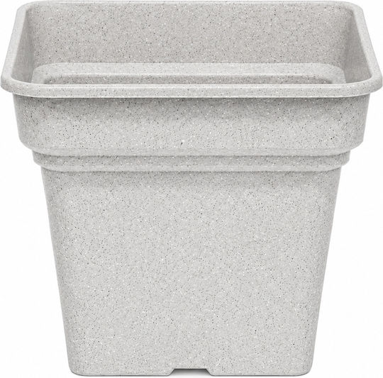 Micplast Дайкири Саксия За Цветя Пластмасова Гранит 20x20x17см