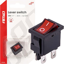 04440/am Amio Ein-Aus-Schalter Rocker 12/24v 20a Rote Beleuchtung – Fahrzeuge & Industrielle Anwendungen 1 Stück 04440/am