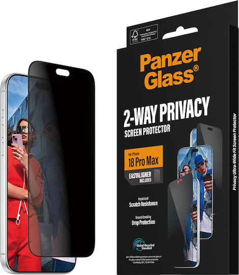 PanzerGlass 2-Wege Datenschutz Displayschutzfolie Apple iPhone 18 Pro Max Ultra-Breit Passform Mit Easyaligner