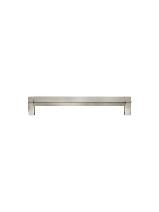 Viometale Möbelgriff aus Metall Nickel Matt mit Lochabständen 128mm 05.50-128.59