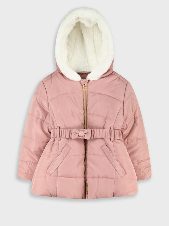 Kids Quilted Short Jacket with Lining & Hood Triantafylli