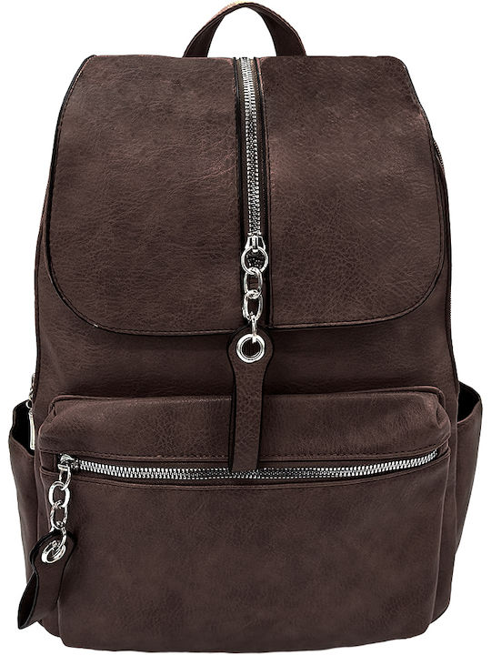 Fabric Women's Backpack / Handbag Brown