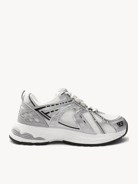 Weiß Sneakers Mesh Mehrlagige Technische Panels