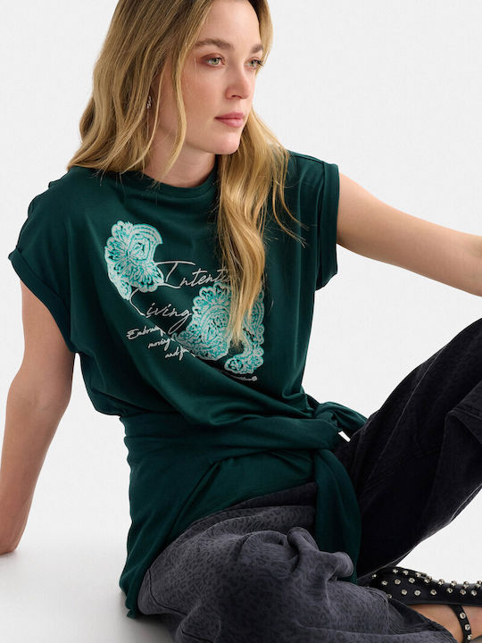 attrattivo Women's Short Sleeve Blouse Green