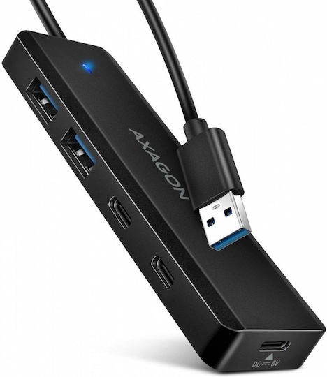 Axagon USB Хъб 4 Порта USB 3.2 с Връзка USB-A / USB-C