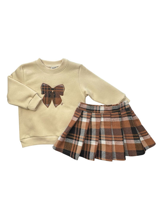 Kinderbekleidungsset mit Rock Winter 2Stücke Kariert G482