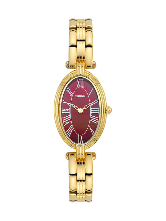 Breeze Women's Battery Watch with Gold Steel Br...