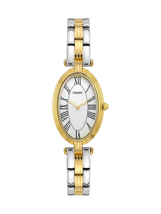 Breeze Damenuhr Batterie mit Gold Rostfreier Stahl Armband