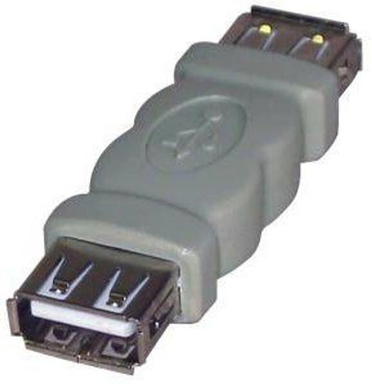 Logo USB връзка 2.0 USB A F USB A F сив блистер пакет Eol 29241