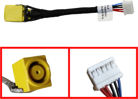 Laptop-Netzsteckdose Dc-Netzanschlussbuchse für Lenovo Thinkpad X1 1286 1291 1292 1293 1294 1295 1296 X1-1291-23m 1286-2xu 04w3328 Kabelbündel 5,5cm 5 Pins Code 3798