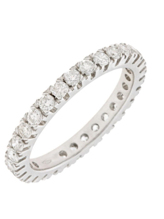 Sasashop Damen Ewigkeitsring Weißgold 18K
