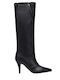 Leder Damenstiefel Schwarz