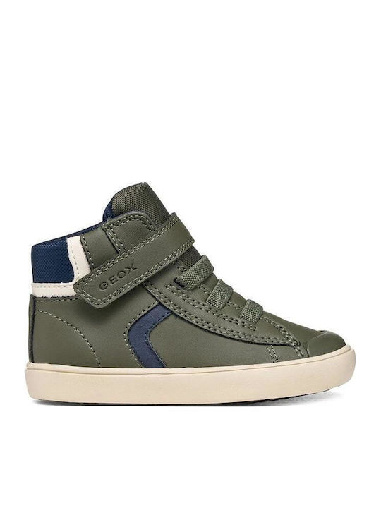 B Gisli Kids Sneakers Anatomic with Hoop & Loop Closure Khaki