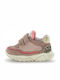 Kids Anatomic Sneakers With Hoop & Loop Closure Pink
