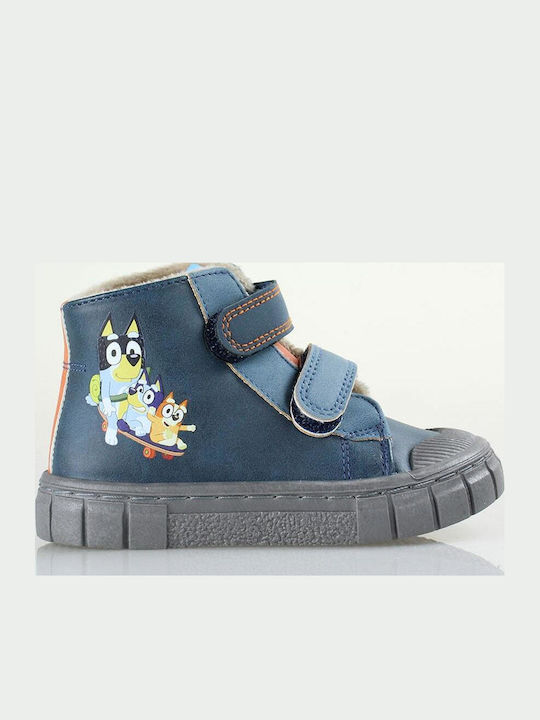Детски Sneakers High Боси с Велкро Сини