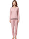 Goodnight Set De Pijamale De Vară Pentru Femei Roz