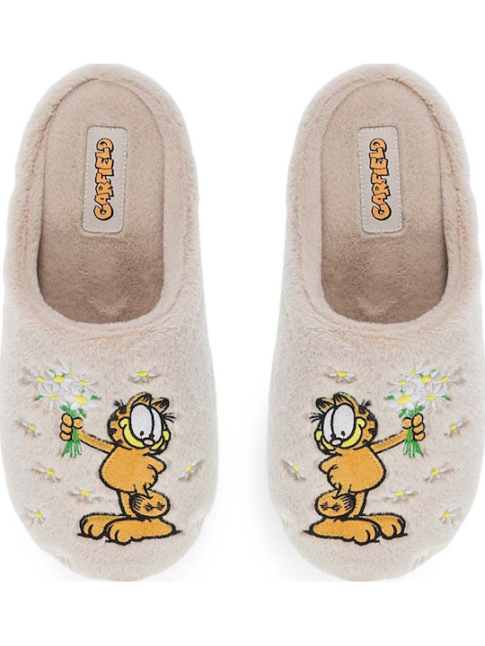 Garfield Beigen Damen Hausschuhe