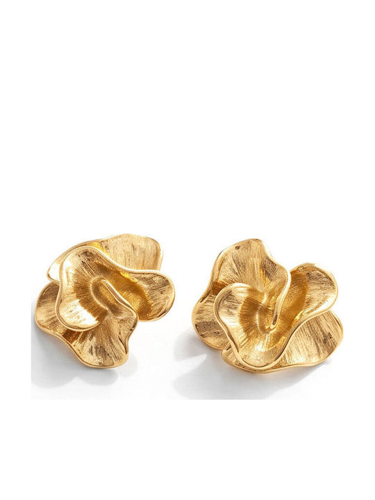 Touch Earrings Made Of Gold Plated Steel 260406 Gold