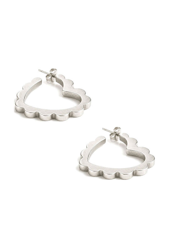 Touch Earrings Hoops Made Of Steel 28 7854 Silver