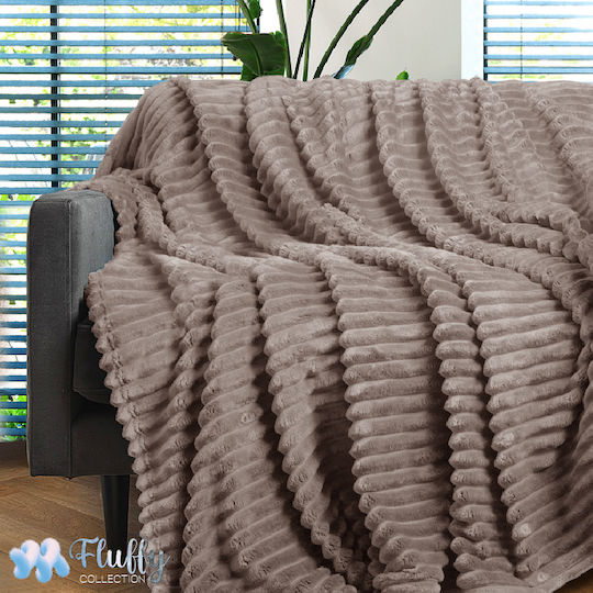 Velvet Blanket Super Double 220x240cm Coral