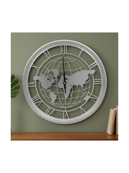 Keskor Keskor Wall Clock Metallic Silver Ø40cm