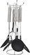 Myria Cooking Utensil Set With Stand 7 Pieces Silver