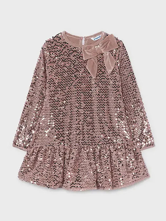 Mayoral Girls Dress Beige