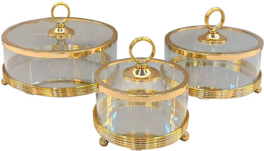 Marhome Marhome Φονtaniera Metallisch mit Deckel Gold