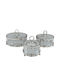 Marhome Marhome Φονтанιέρα Metallisch mit Deckel 15-26496 Set3 Silber