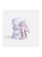 Nef-Nef Homeware Baby Blanket Swaddling & Crib Bunny Boo Fleece Pink 75x100cm