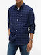 Long Sleeve Shirt in Regular Fit Checked Blue