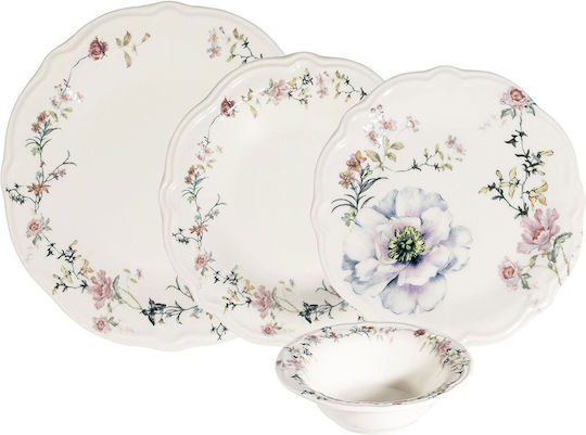 Hermia Multicolor Porțelan Set de Vase 24buc