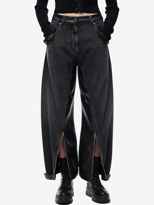 Women's Jean Pants in Balloon Leg Style Black