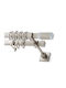 Anartisi Metallic Double Curtain Pole with Rod Diameter 20mm Length 160cm Matte Nickel