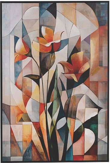 Canvas Painting Flowers Multicolored 62x3.5x92cm 812-20077