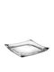 Karvounis Servierplatte Quadratische Glas Transparente