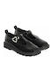 Kids Pumps & Ballerinas With Hoop & Loop Closure Black