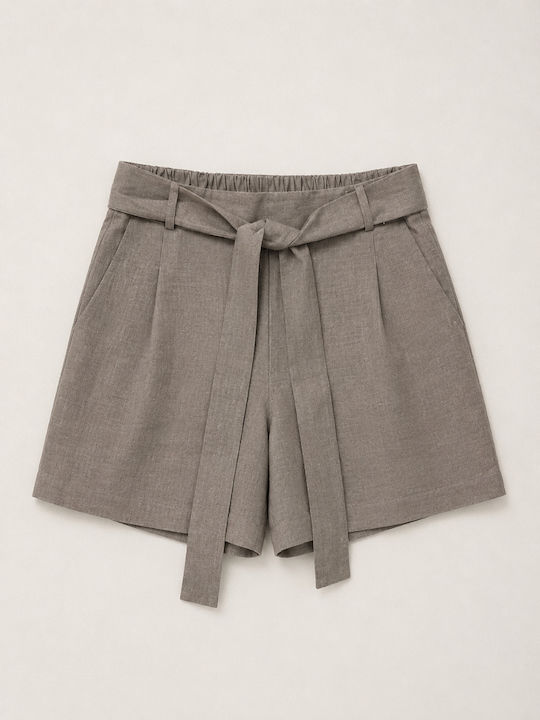 Toi&Moi Damen Hohe Taille Shorts Beige
