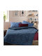 Nef-Nef Homeware Kinderbettdecken Set Einzeln mit Kissenbezug Dots Blau Blau 160x220cm