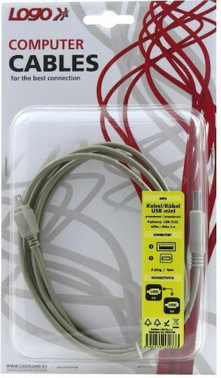 Logo Collection USB 2.0 Cable USB-A male - Μαύρο 1.8m