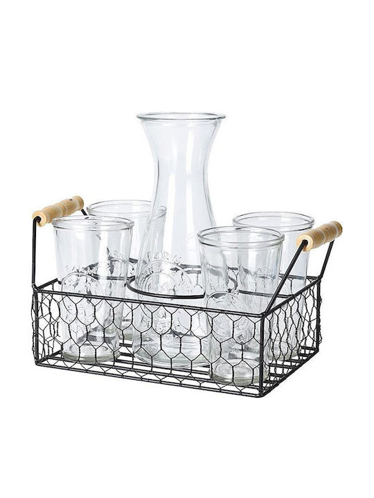 Polihome Glas Dekanter mit Verschluss und Gläsern
