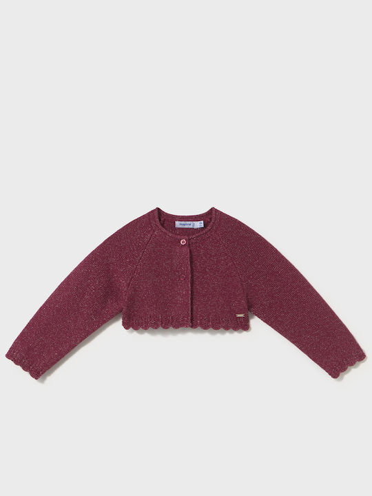 Mayoral Kids Cotton Cardigan Framboise