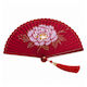 Fächer Bamboo Rote Floral 18cm 4 Seasons Collection