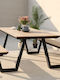 Picknicktisch aus Teak Grau 200x91cm