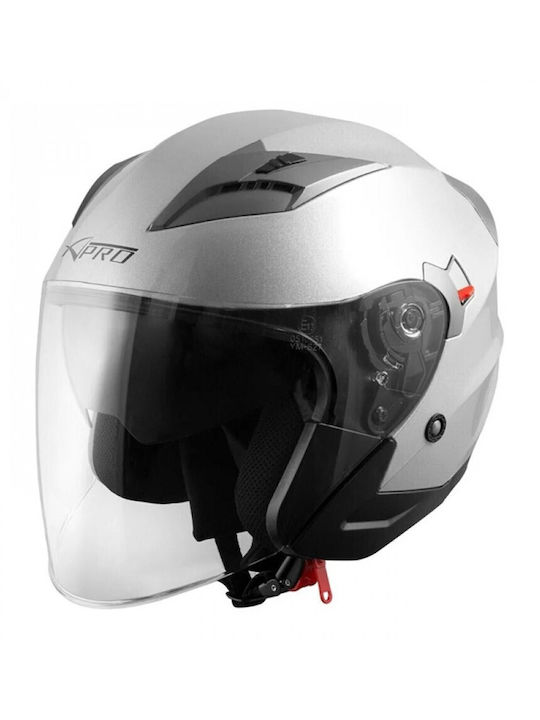Kinetic Silver Κράνος Μηχανής Jet ECE 22.05 με Sunvisor