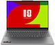 Lenovo IdeaPad Slim 5 16AGP11 16" OLED 120Hz (Seria Ryzen AI 400-7 450/32GB/1TB SSD/Fără sistem de operare) Gri Luna (Tastatură Engleză internațională)