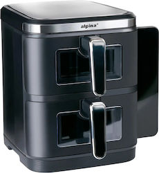 Alpina Air Fryer with Double Removable Container 11l Black