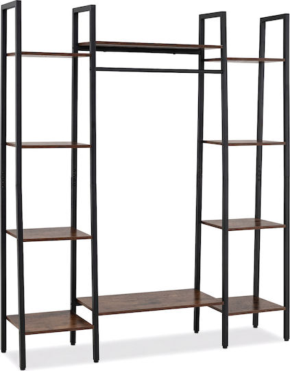 Costway Βάση Γλάστρας Ξύλινη Καφέ 141x120x29.5εκ.