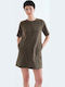 Rochie Mini T-shirt Verde închis